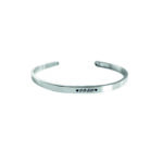 brazalete plateado, acero inoxidable, grabado láser, regalo personalizado, joyería fina